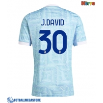 Fotballdrakt Herre Juventus Jonathan David #30 Bortedrakt 2025-26 Kortermet